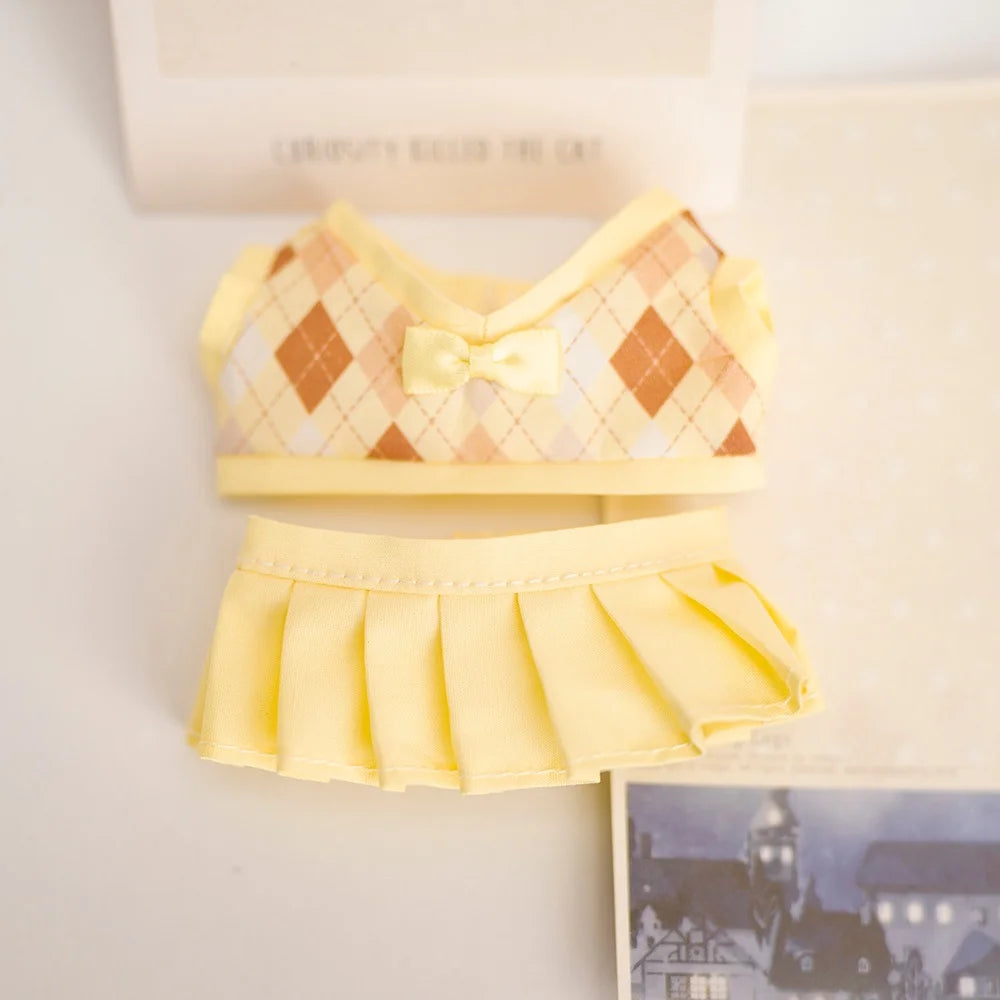 Mini Labubu British Sweater Skirt Set
