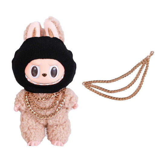 🔥 Black Hooded Mask Costume for Plush Doll