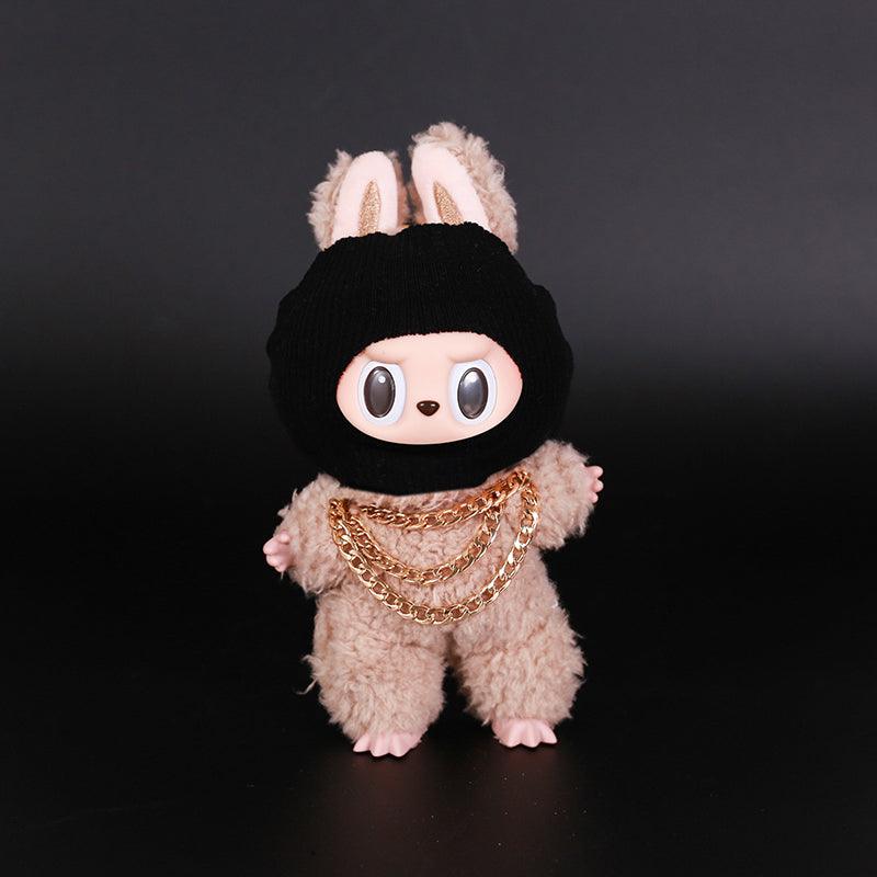 🔥 Black Hooded Mask Costume for Plush Doll