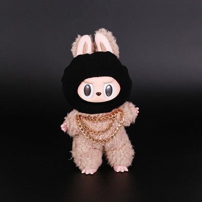 🔥 Black Hooded Mask Costume for Plush Doll