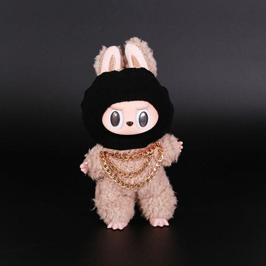 🔥 Black Hooded Mask Costume for Plush Doll