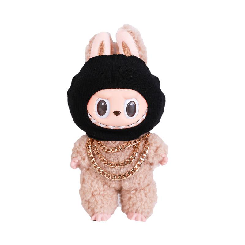 🔥 Black Hooded Mask Costume for Plush Doll