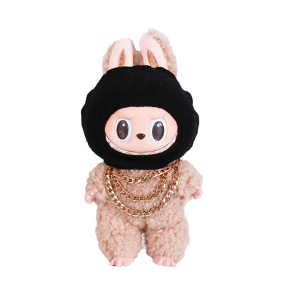 🔥 Black Hooded Mask Costume for Plush Doll
