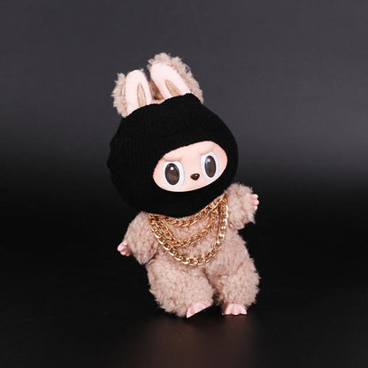 🔥 Black Hooded Mask Costume for Plush Doll