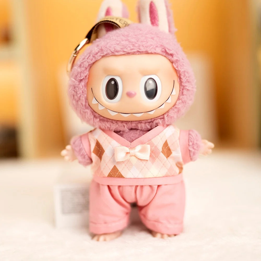 Mini Labubu British Sweater Skirt Set