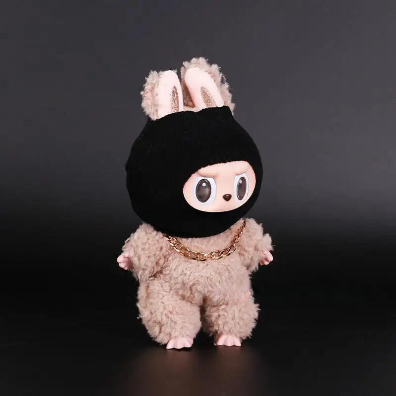 Labubu Black Suspender Outfit Set