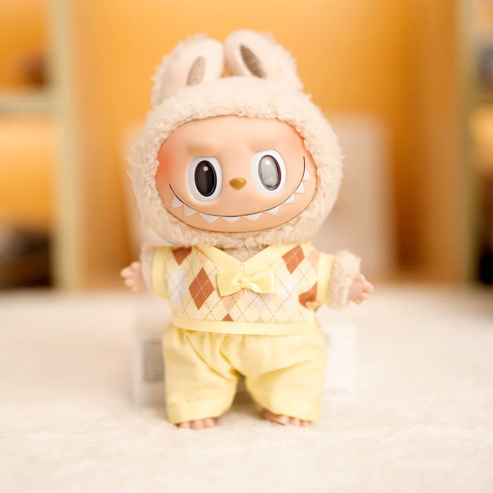 Mini Labubu British Sweater Skirt Set