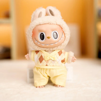 Mini Labubu British Sweater Skirt Set