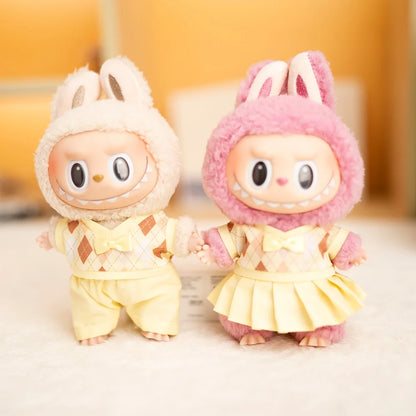 Mini Labubu British Sweater Skirt Set