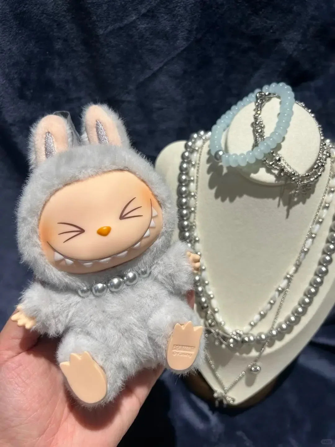 Labubu DIY Plush Pearl Necklace