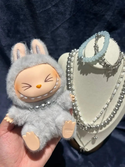 Labubu DIY Plush Pearl Necklace