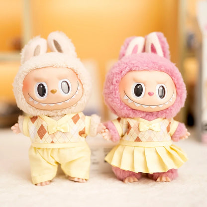 Mini Labubu British Sweater Skirt Set