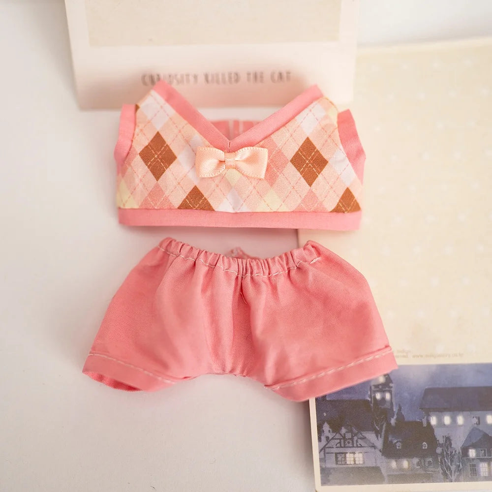 Mini Labubu British Sweater Skirt Set