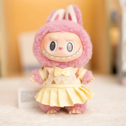Mini Labubu British Sweater Skirt Set
