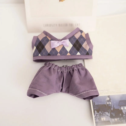 Mini Labubu British Sweater Skirt Set