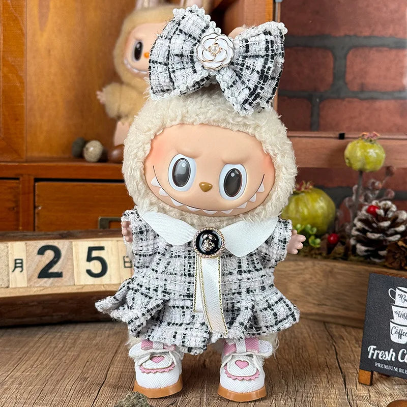 Labubu Black Suspender Outfit Set