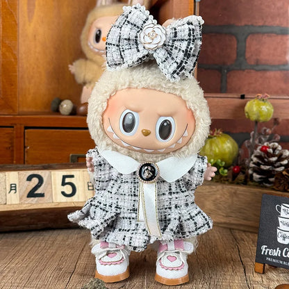 Labubu Black Suspender Outfit Set
