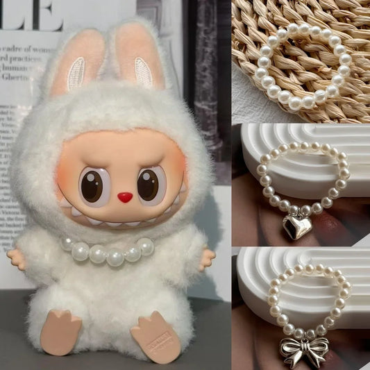 Labubu DIY Plush Pearl Necklace